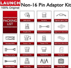 LAUNCH Non-16 Pin Adaptor Box With 16 Kinds of Accessories FOR X-431 V,V+ PRO 5 - Bild 1 von 17