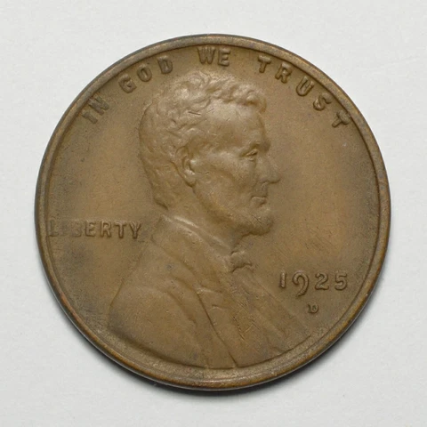 1925-D Lincoln Wheat Cent BN XF+ Cover