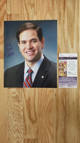 Senator Marco Rubio hand signed 8x10 photo - President 2028?  with JSA COA  #1 Cover