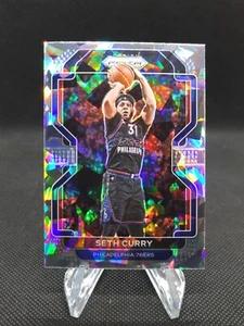 2021-22 Prizm Basketball Seth Curry Silver Cracked Ice #198 Philadelphia 76ers - Picture 1 of 2