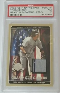 TODD HELTON 2005 FLEER NATIONAL PASTIME GRAND OLD GAMERS JERSEY #GOG-TH PSA 7 NM - Picture 1 of 3