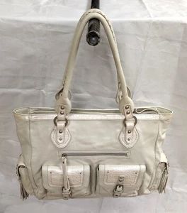 Charlie Lapson Handbag - Off White Leather Bag / Satchel - Picture 1 of 5