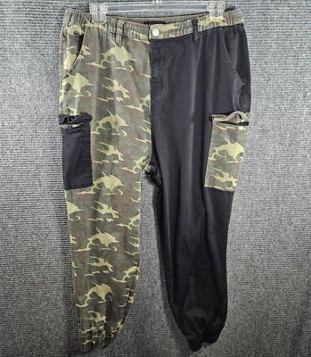 Pantalones de camuflaje casi famosos para mujer verde negro estilo jogger talla XXXL 3X Foto 1 de 4