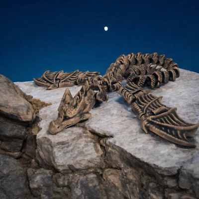 Articulated Wyvern Dragon Finger Puppet Fantasy Cosplay Renaissance Fair - Image 1 of 4