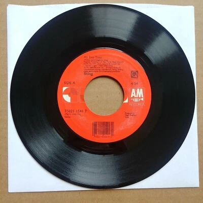 STING All This Time 45 7" POP ROCK Record Vinyl 1991 A&M Records - Image 1 of 2