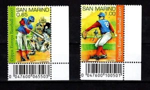 SAN MARINO 2007 European Baseball Cup with MNH Barcode** - Picture 1 of 1