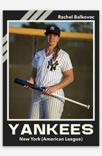 RACHEL BALKOVEC NEW YORK YANKEES WOMAN MANAGER CUSTOM MADE RETRO ART CARD
