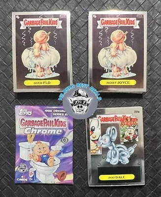 2023 GARBAGE PAIL KIDS CHROME 6 COMPLETE 100-CARD BASE SET +WRAPPER 6TH SERIES - Image 1 of 2