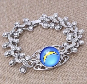 Neu Fußball Armband Bettelverschluss Armband Tibetisches Silber Strass - Bild 1 von 3