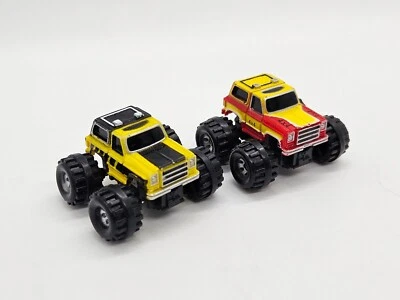 Micro Machines Monster Truck Yellow  Red Black Chevy Blazer Color Variation Lot  - Image 1 of 4
