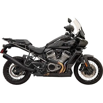 Escape deslizable BASSANI XHAUST 1P187SSB negro 4" acero inoxidable para Panamérica Foto 1 de 1