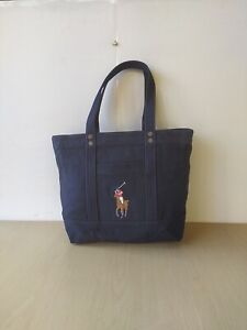 Polo Ralph Lauren Canvas Tote Navy $265 WORLWIDE SHIPPING