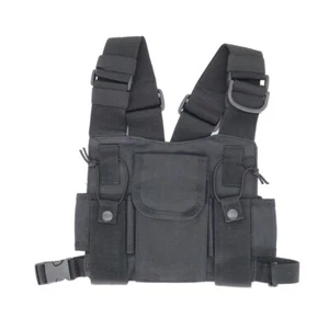 Harness Chest Front Pack Bag Pouch for Baofeng TYT Motorola ICOM Walkie Talkie - Zdjęcie 1 z 7