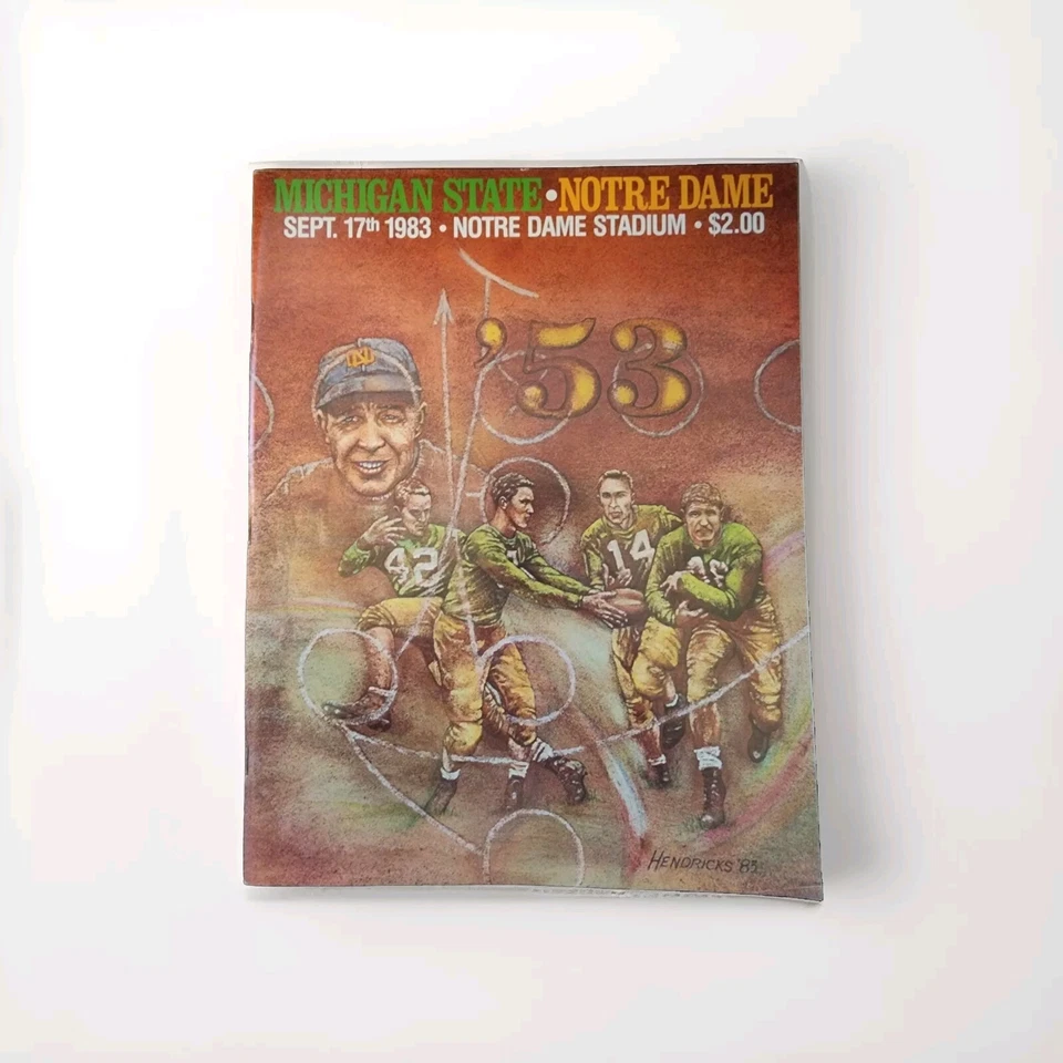 Michigan State vs Notre Dame Sept 17, 1983 Football Program '53 Reunion B7:278 - Image 1 of 4
