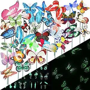 Vgoodall 50 Pcs Luminous Butterfly Stakes and Luminous Dragonfly Stakes Garde.