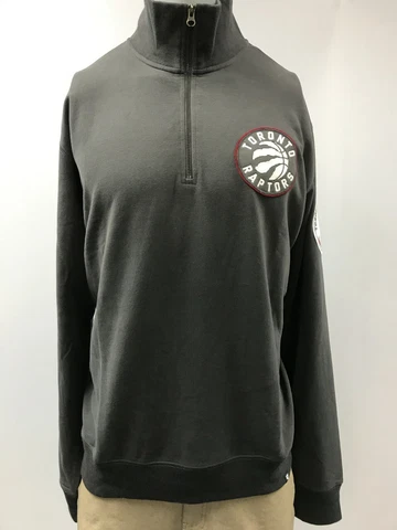 Toronto Raptors 1/4 Zip Pullover Sweatshirt Men's Size XL, '47 Striker Gray Cover