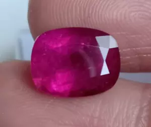 Taglio cuscino tormalina rosa naturale 4,45 ct Mozambico pietra preziosa sfusa certificata - Foto 1 di 9
