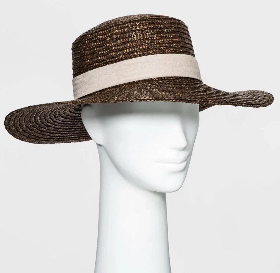 Шляпа женская соломенная солнечная регулируемая A New Day коричневая - Изображение 1 из 1