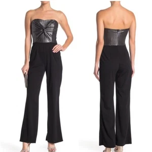 Vanity Room Women's Jumpsuit One-Piece Strapless Gathered Front Black Size Med - Picture 1 of 12