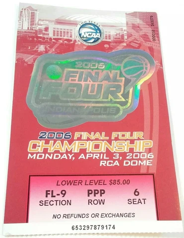 2006 Final Four Championship Ticket Stub Florida Gators UCLA Bruins Basketball Cover