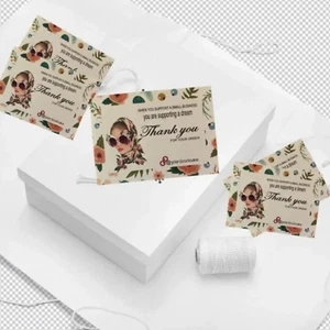 Custom Thank You Cards Small Business, 100 PCS Thank You Cards for Resellers - Picture 1 of 3