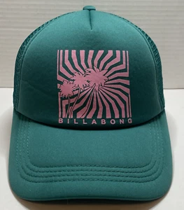 Billlabong Teal Trucker Style Foam Front Mesh Back Snapback Hat Printed Logo - Picture 1 of 18