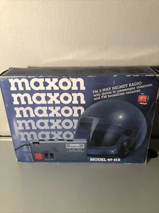 VINTAGE Maxon Model 49-HR FM 2-Way Helmet Radio NOB Orig Box. (box H) - Picture 1 of 12