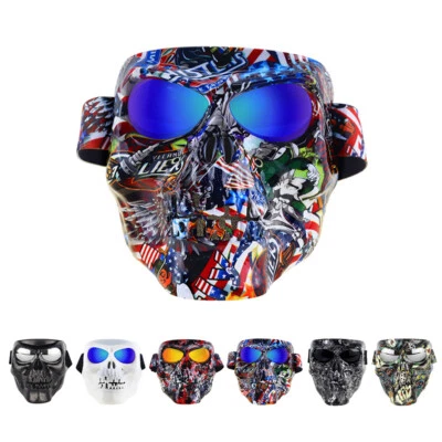 Gafas de motocross calavera máscara facial protector motocicleta ATV gafas gafas automovilistas Foto 1 de 4