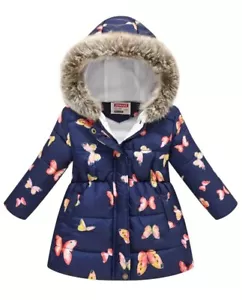 Mädchen Jacke mit Schmetterlingmuster, Gr.122/128, Neu - Bild 1 von 8