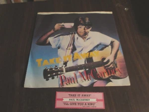 Paul McCartney - Take It Away 45 w/ Jukebox Strip NEW - Picture 1 of 2