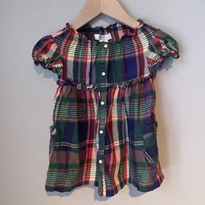 American Living Plaid Print Dress size 9 Months Green/Blue/Red retail $36 - Picture 1 of 8