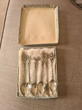 Italian Figural Spoons Set Of 6 silver plated 
