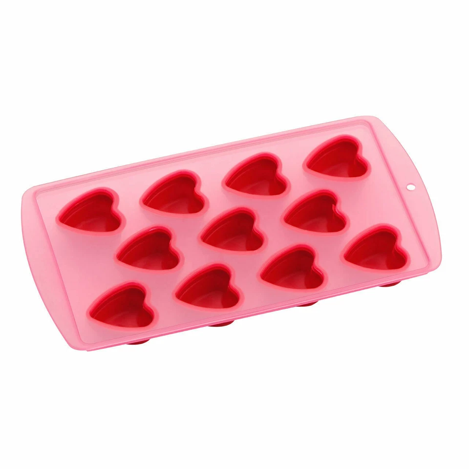 Silicone Ice Cube Tray Mold Maker Heart Shape Cubes Mould Valentines Date Gift  - Image 1 of 1