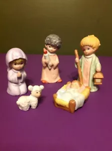 Juego de Natividad de Porcelana HOMCO De Colección Taiwán DECORATIVO RELIGIOSO Navidad Jesús - Imagen 1 de 3