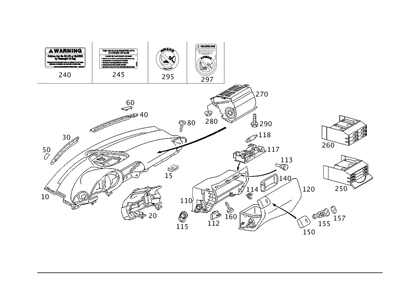 Оригинальный корпус бардачка Mercedes-Benz 203-680-29-91 - Изображение 1 из 2