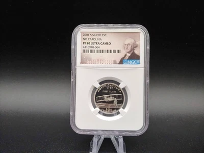 2001 "S" North Carolina Silver Quarter NGC PF 70 Ultra Cameo - FREE Shipping! - Image 1 of 4