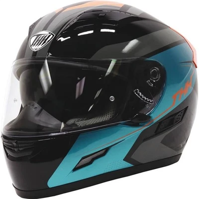 Casco facial completo THH TS-80 Vision | negro/cian/naranja | punto; ece 22-05 Foto 1 de 4