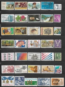 Lote de 35 estampillas de papel de Estados Unidos colección de Estados Unidos usadas - Imagen 1 de 1