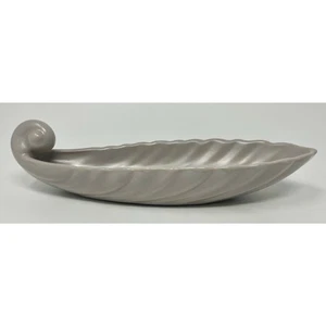 Franciscan Ware Coronado Relish Dish Matte Gray Scallop Bowl, California Pottery - Picture 1 of 4
