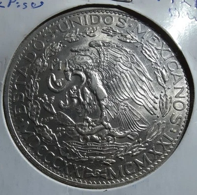1921 Mo Mexico 2 Peso Centennial of Mexican Independence KM462 AU Low Mintage - Image 1 of 4
