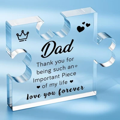 圣诞爸爸女儿儿子礼物,书桌装饰丙烯酸标准,  — 第 1/4 张图片