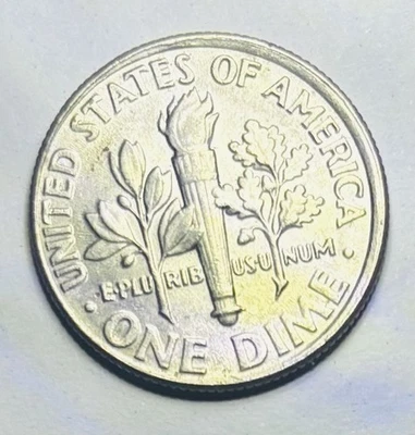 💥 2006 P Roosevelt Dime ERROR Reverse Off Center Struck Rim - Image 1 of 4