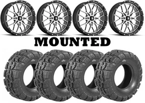 Kit 4 Deestone Trail Crusher Tires 26x9-14 on MSA M45 Portal Machined Wheels 550 - Picture 1 of 5