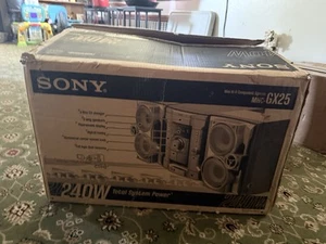 New! SONY MHC GX25 STEREO System 3 CD Changer Cassette Deck Player Recorder - Picture 1 of 4