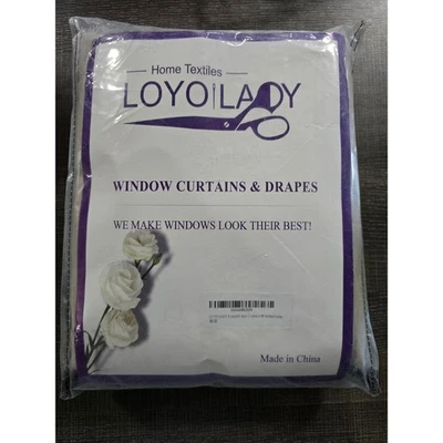 Textiles para el hogar Loyo Lady cortinas de lino transparente 50"x96" 2 paneles Foto 1 de 4