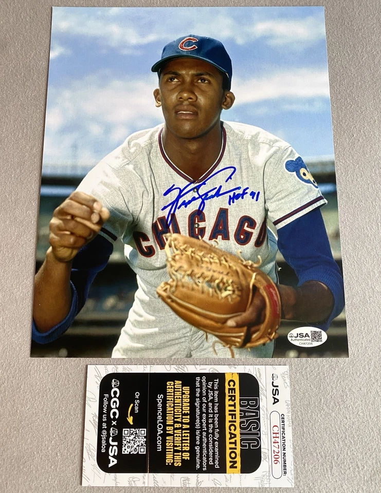 CHICAGO CUBS FERGIE JENKINS AUTOGRAPH 8x10 PORTRAIT PHOTO- JSA CH47206 - Image 1 of 1