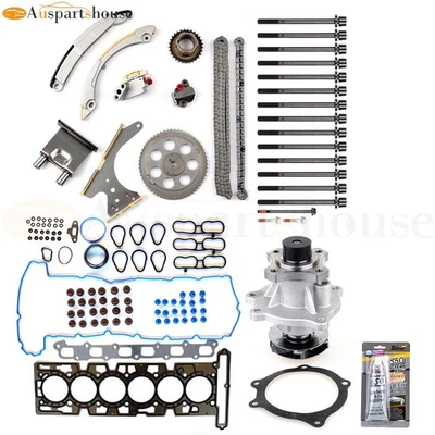 Head Gasket Set Timing Chain Water Pump Kit For Buick Rainier Chevy Trailblazer - Image 1 of 4