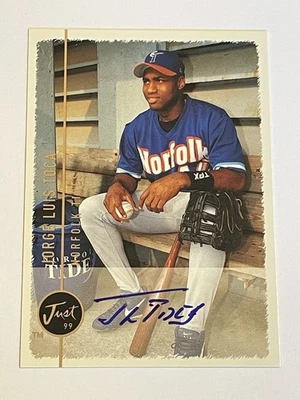 1999 Just Baseball Autograph - Jorge Toca - Norfolk Tides - Image 1 of 2