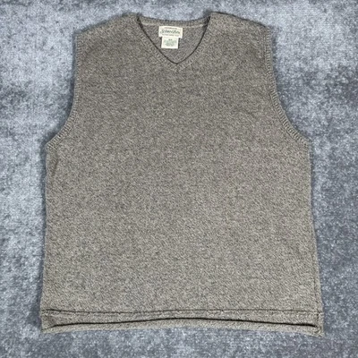 Vintage St John’s Bay Sweater Vest Men’s Medium Beige V Neck Pullover USA Made - Image 1 of 4