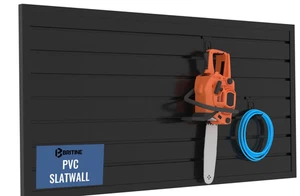 Slatwall Panel Garage Organizer PVC Slatwall Heavy Duty Wall Mounted Rack, Inter - Picture 1 of 11
